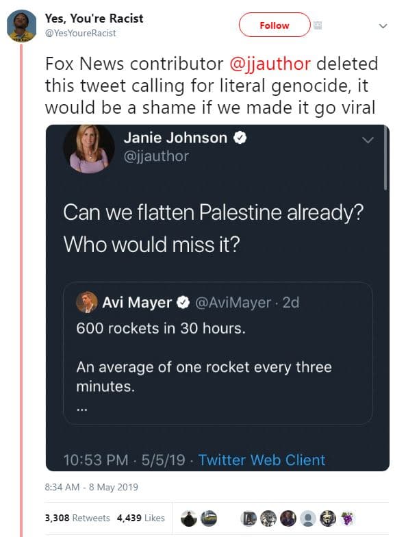 Yes, you're racist yes youreracist follow fox news contributor jjauthor deleted