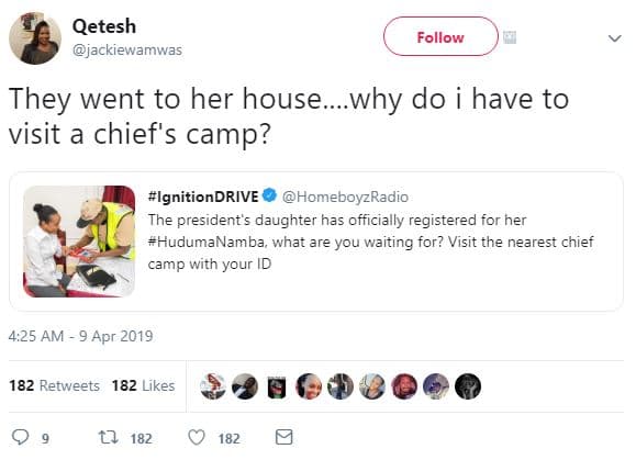 Qetesh jackiewamwas follow they went to her house. why do have to visit a chief'