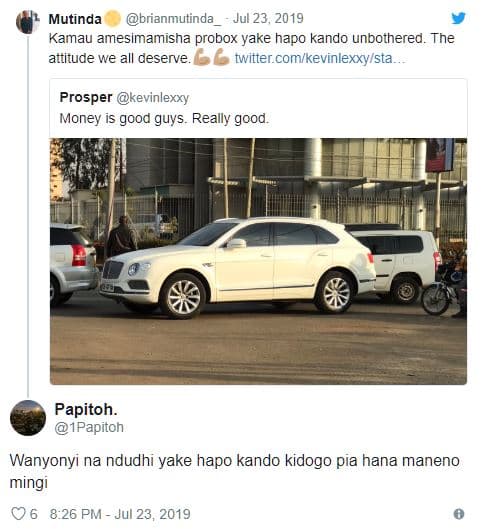 Mutinda brianmutinda jul 23, kamau amesimamisha probox yake hapo kando unbothere