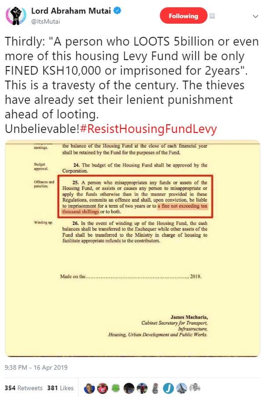 Lord abraham mutai itsmutai following thirdly a person who loots sbillion or eve