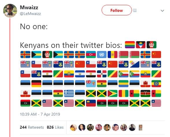 Mwaizz lemwaizz follow no one kenyans on their twitter bios 10.39 am 7 apr 244 r