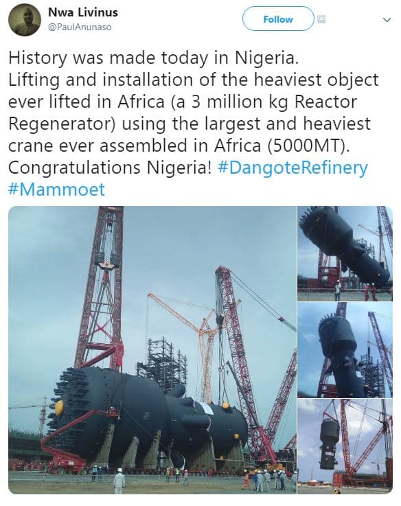 Nwa livinus paulanunaso follow history was made today in nigeria. lifting and in