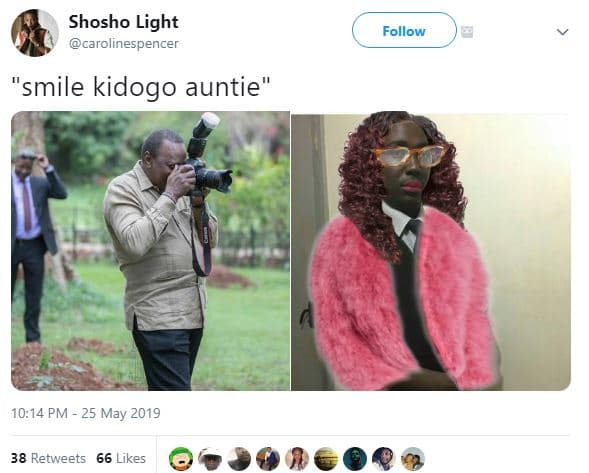 Shosho light carolinespencer follow smile kidogo auntie 10.14 pm 25 may 38 retwe