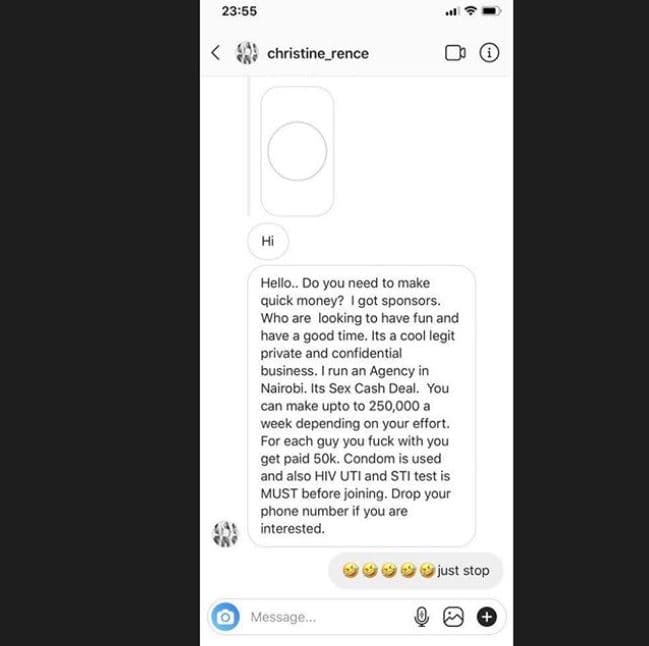 2355 christine_rence hello. do you need to make quick money? got sponsors who ar