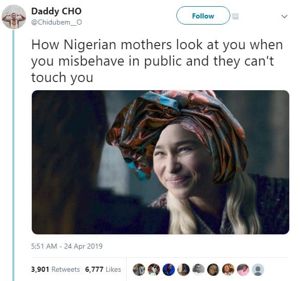 Daddy cho chidubem follow how nigerian mothers look at you when you misbehave in