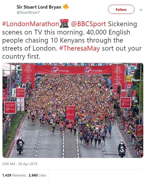Sir stuart lord bryan stuartbryan7 follow londonmarathon 219 bbcsport sickening