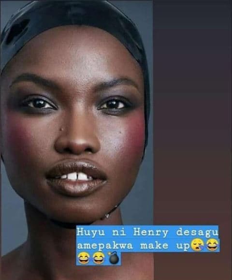 Huyu ni henry desagu amepakwa make up