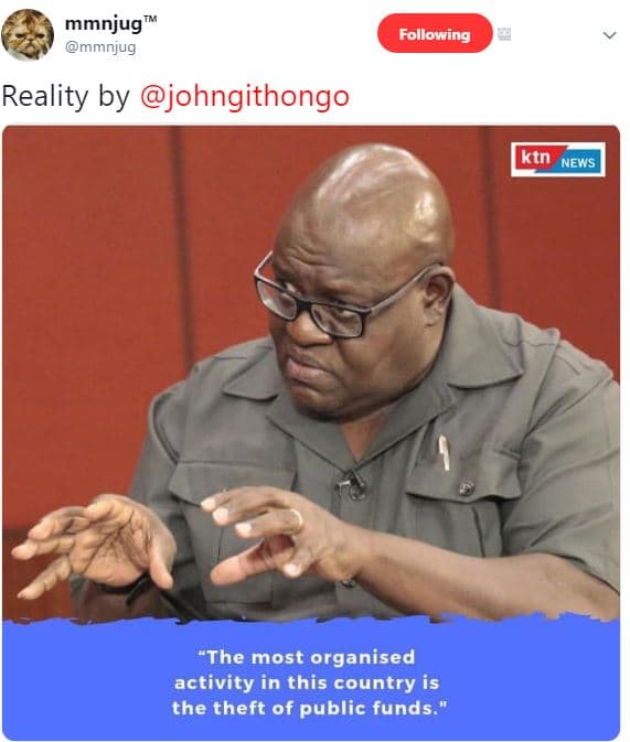 Mmnjug mmnjug following reality by johngithongo ktn news the most organised acti