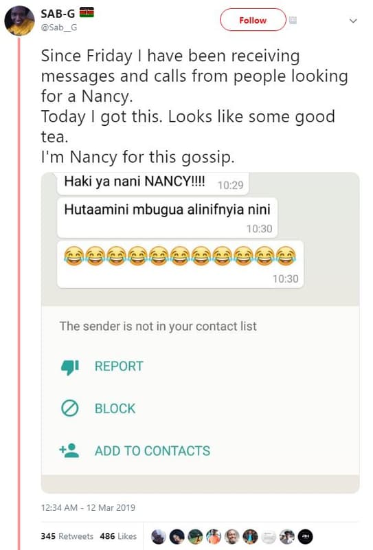 Sabg sab follow since friday have been receiving messages and calls from people