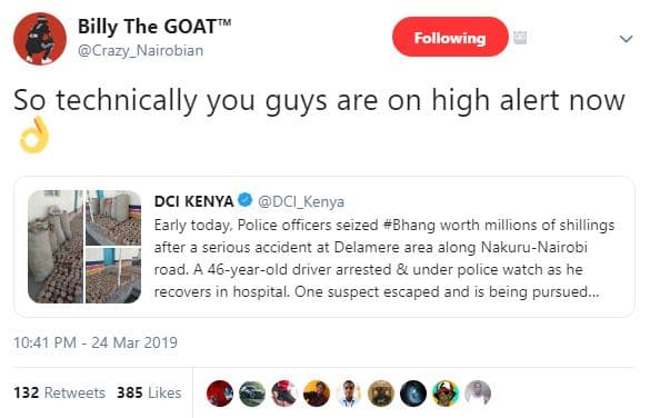 Billy the goatim crazy_nairobian following so technically you guys are on high a
