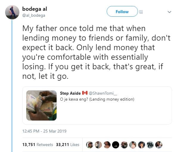 Bodega al al_bodega follow my father once told me that when lending money to fri