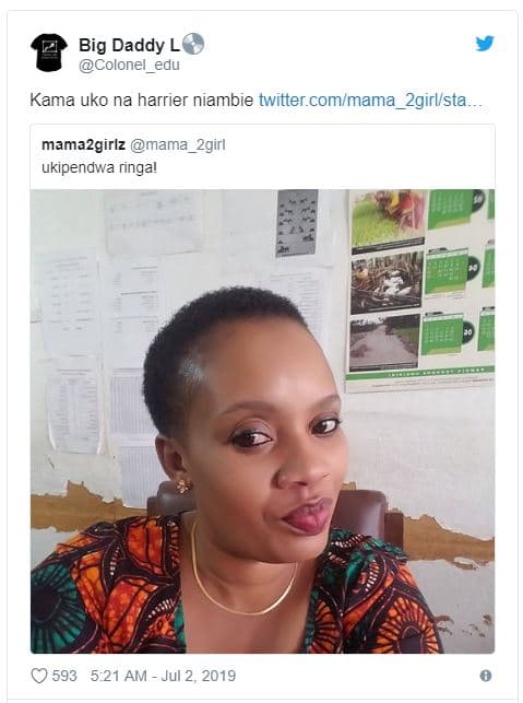 Big daddy lq colone edu kama uko na harrier niambie twitter comlmama_2girllsta m