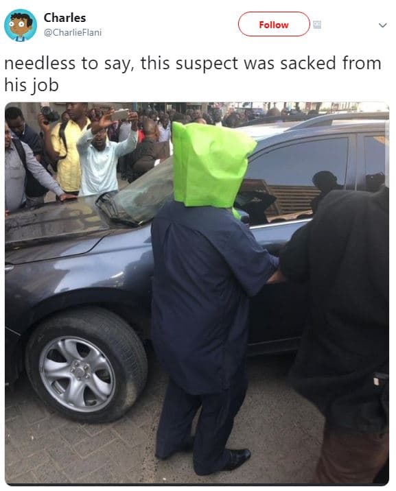 Charles charlieflani follow needless to say this suspect was sacked from his job