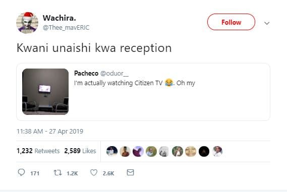 Wachira. thee_maveric follow kwani unaishi kwa reception pacheco oduor m actuall