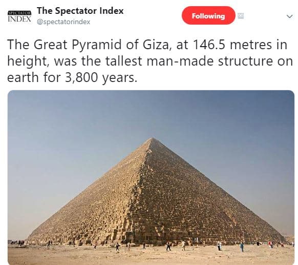The spectator index index spectatorindex following the great pyramid of giza, at