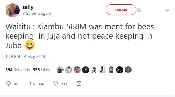 Sally salomelugard follow waititu kiambu 588m was ment for bees keeping in juja