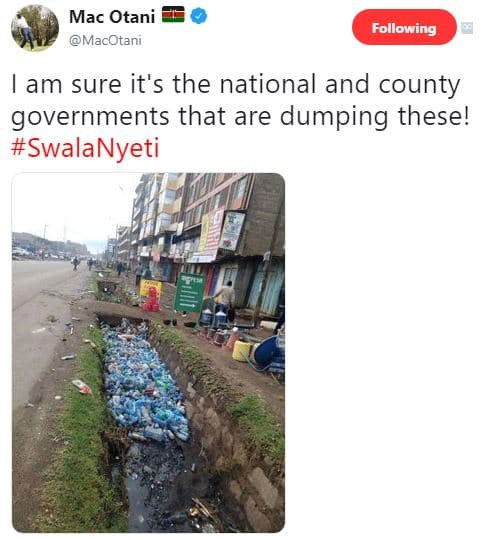 Mac otani macotani following am sure it's the national and county governments th