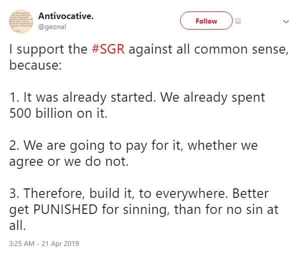 Antivocative_ geonal follow support the sgr against all common sense, because 1.