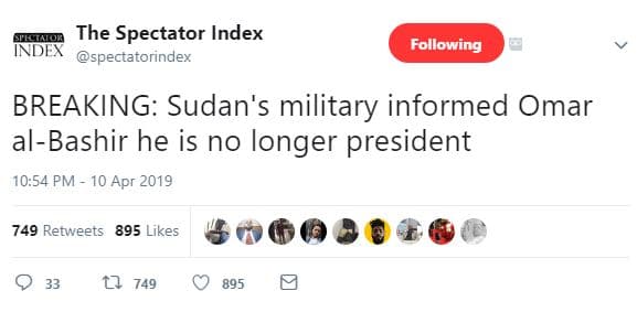 The spectator index index spectatorindex following breaking sudan's military inf