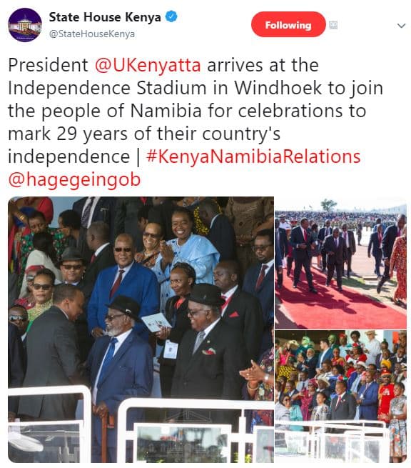 State house kenya statehousekenya following president ukenyatta arrives at the i