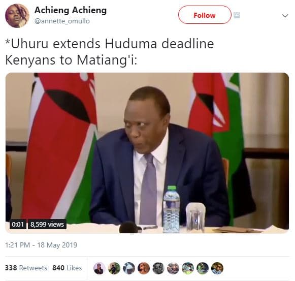 Achieng achieng annette_omullo follow uhuru extends huduma deadline kenyans to m