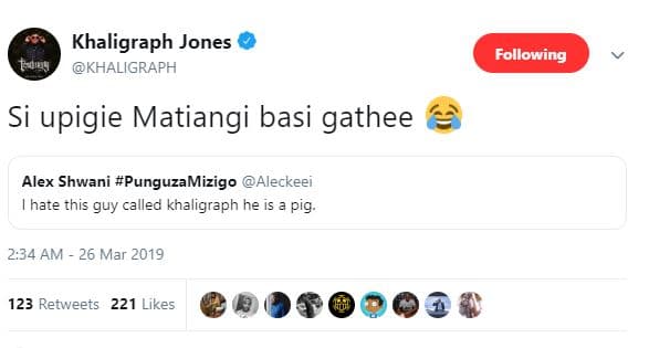 Khaligraph jones khaligraph following si upigie matiangi basi gathee alex shwani