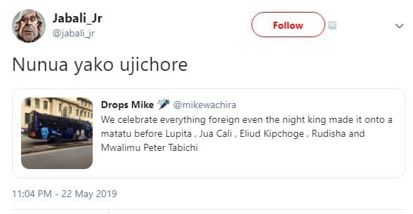 Jabali jr jabali_jr follow nunua yako ujichore drops mike mikewachira we celebra