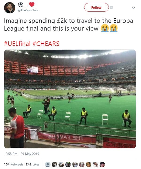 Follow thesportalk imagine spending e2k to travel to the europa league final and