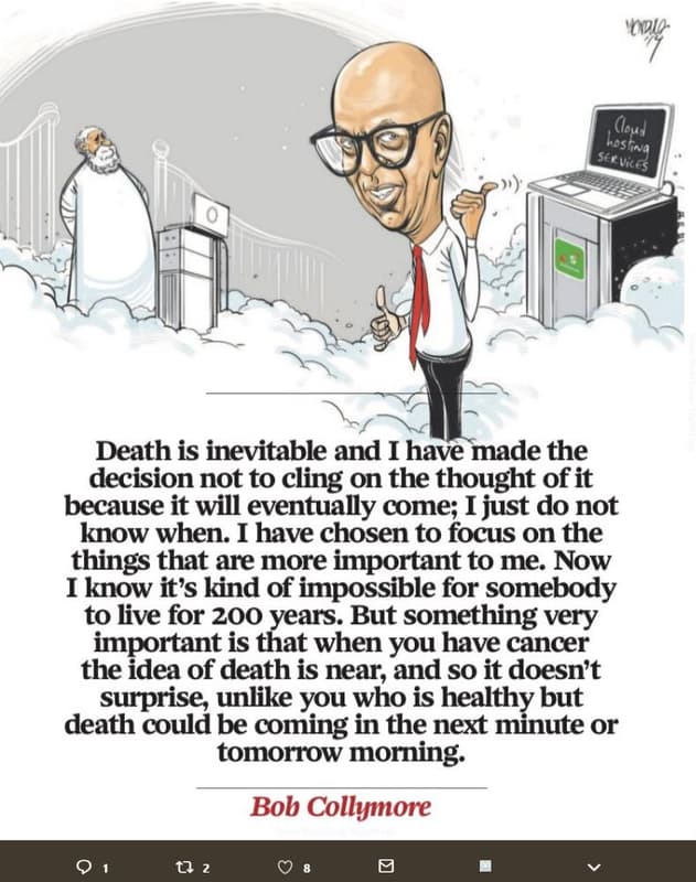 'odio death is inevitable and i have made the decision not to cling on the thoug