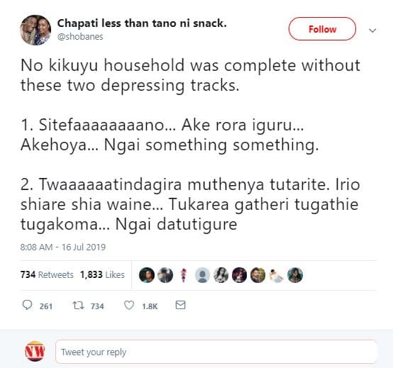 Chapati less than tano ni snack. shobanes follow no kikuyu household was complet