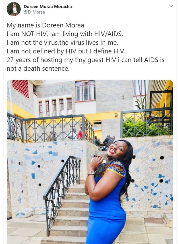 Doreen moraa moracha d_moraa my name is doreen moraa am not hivi am living with