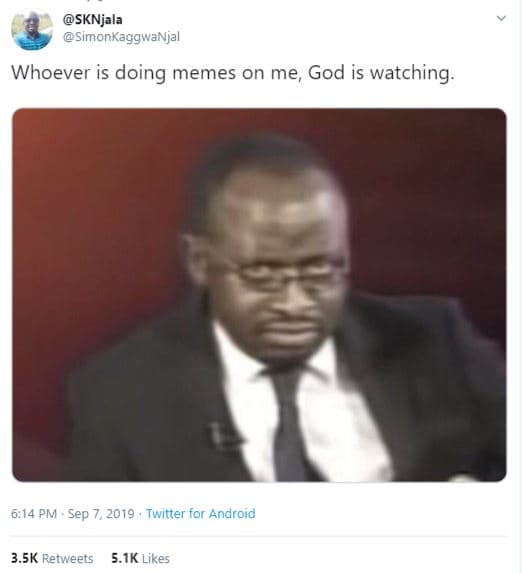 Sknjala sımonkaggwanjal whoever is doing memes on me, god is watching 6.14 pm se