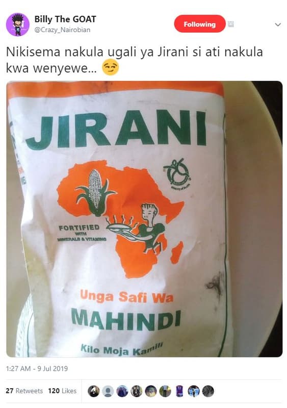 Billy the goat crazy_nairobian following nikisema nakula ugali ya jirani si ati