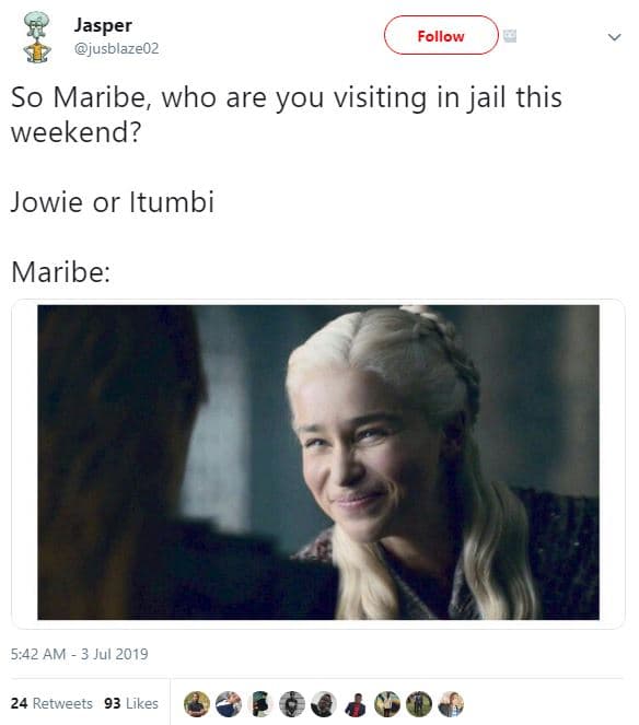 Jasper jusblaze02 follow so maribe, who are you visiting in jail this weekend? j