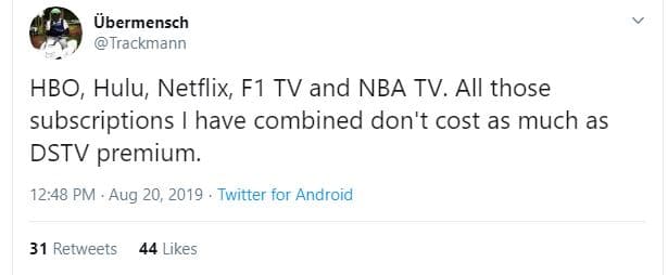 Übermensch trackmann hbo hulu netflix f1 tv and nba tv. all those subscriptions