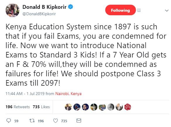 Donald b kipkorir donaldbkipkorir following kenya education system since is such