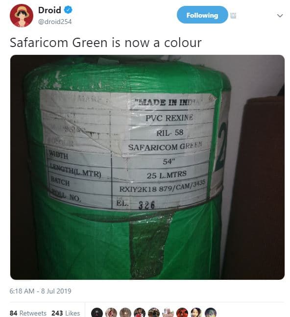 Droid droid254 following safaricom green is now colour 'blape ! wnn pvc rexine r