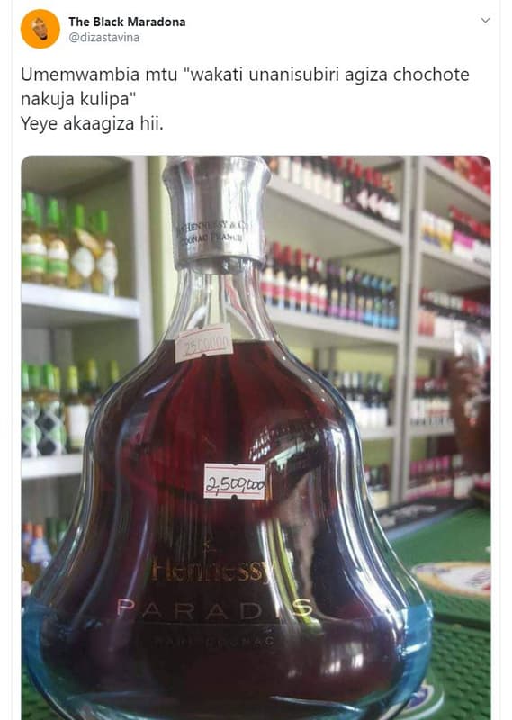 The black maradona dizastavina umemwambia mtu 'wakati unanisubiri agiza chochote