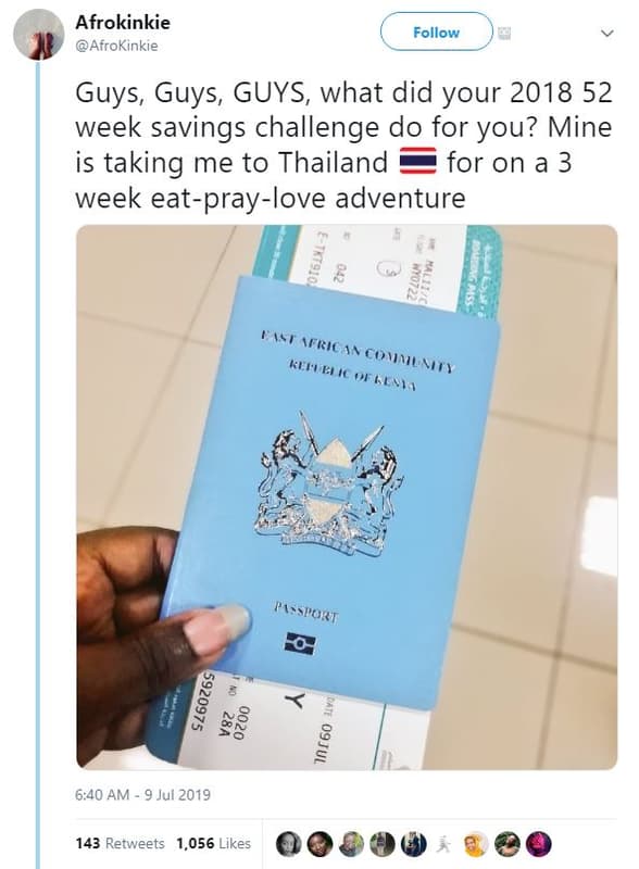 Afrokinkie afrokinkie follow guys, guys, guys, what did your 52 week savings cha