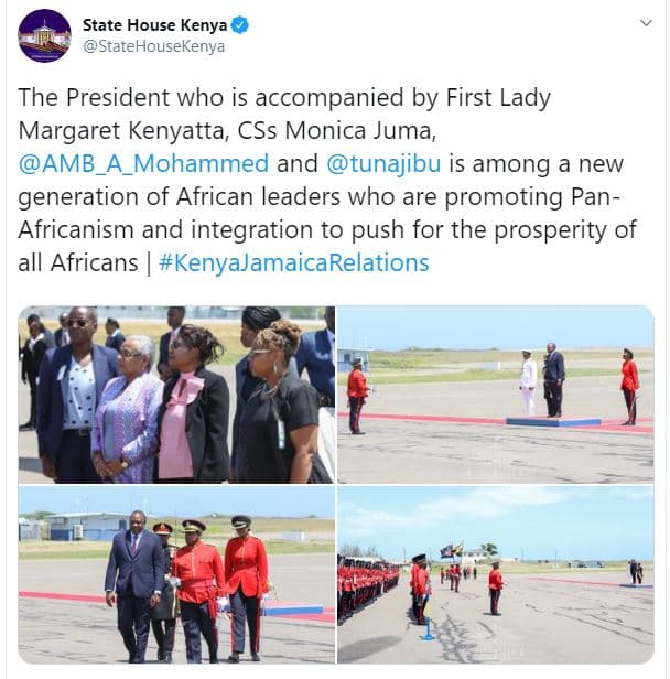 State house kenya statehousekenya the president who is accompanied by first lady