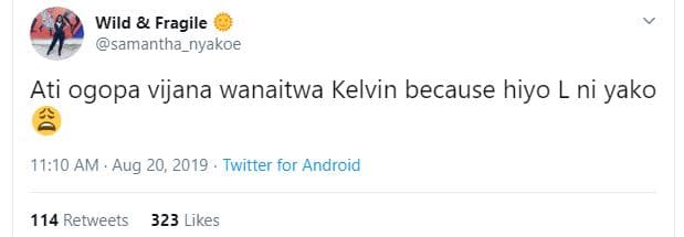 Wild fragile samantha_nyakoe ati ogopa vijana wanaitwa kelvin because hiyo l ni