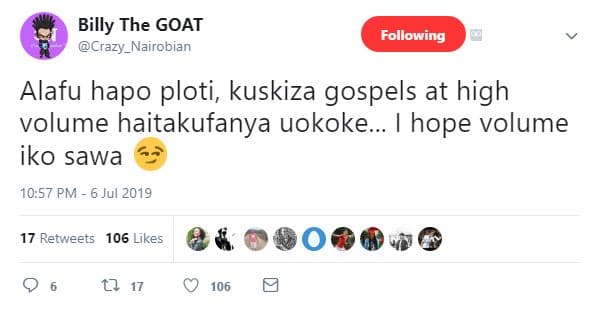 Billy the goat crazy_nairobian following alafu hapo ploti kuskiza gospels at hig