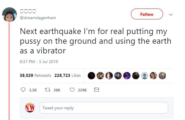 9ej dreamdagennam follow next earthquake i'm for real putting my pussy on the gr