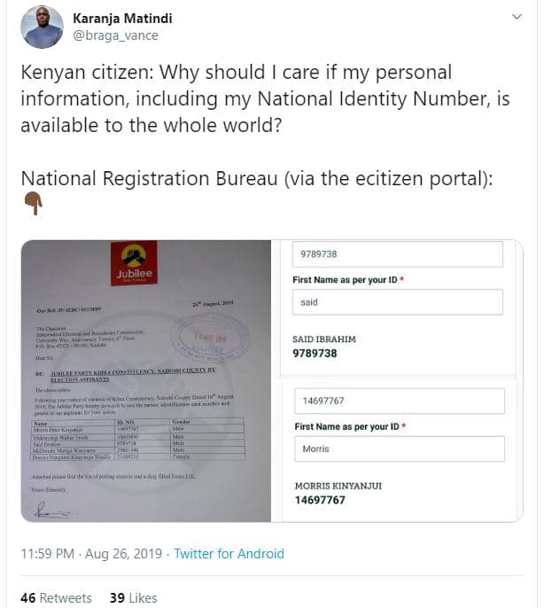 Karanja matindi braga_vance kenyan citizen why should care if my personal inform