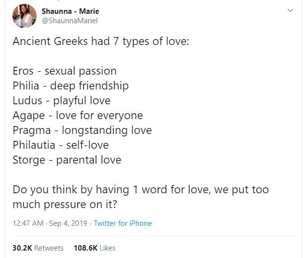 Shaunna marie shaunnamariel ancient greeks had 7 types of love eros sexual passi