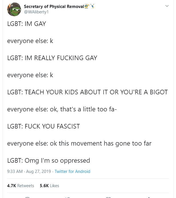 Secretary of physical remova waliberty1 lgbt im gay everyone else k lgbt im real