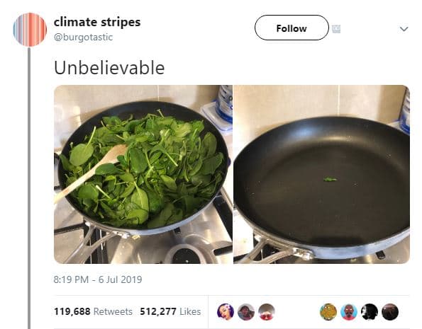 Climate stripes burgotastic follow unbelievable 8,19 pm 6 jul 119,688 retweets 5