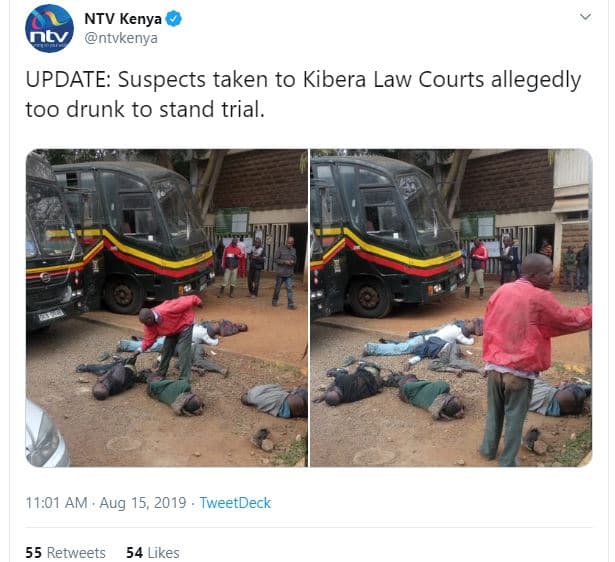 Ntv kenya nt ntvkenya update suspects taken to kibera law courts allegedly too d