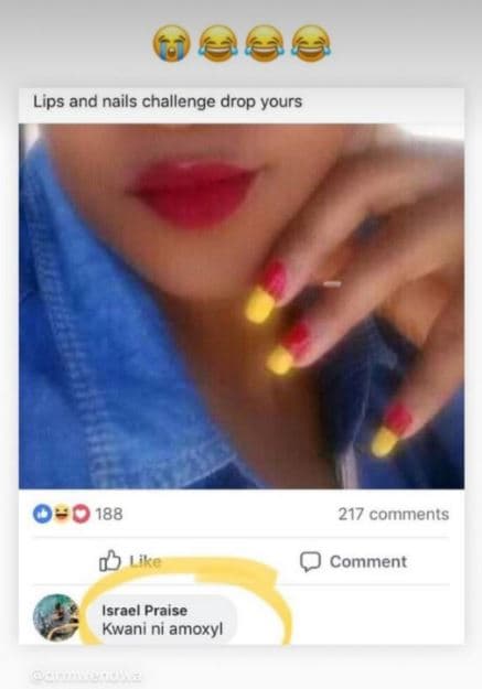 Lips and nails challenge drop yours 188 217 comments comment israel praise kwani