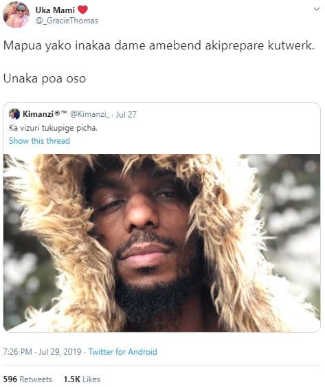 Uka mami _graciethomas mapua yako inakaa dame amebend akiprepare kutwerk unaka p